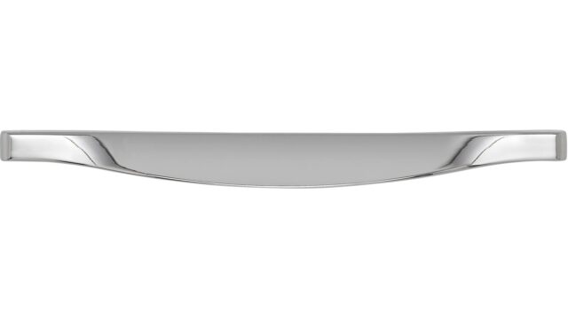 Griff Unterföhring Druckguss chrom glänzend - 185 mm lang  vor weißem Hintergrund