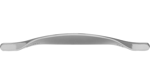 Griff Unterföhring Druckguss chrom glänzend - 185 mm lang  vor weißem Hintergrund