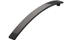 Griff Uslar Druckguss Schwarz chrom - 180 mm lang  vor weißem Hintergrund