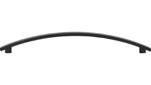 Moebelgriff-Uslar-chrom-schwarz-Zinkdruckguss-laenge-180-768280-stehend Griff Uslar Druckguss Schwarz chrom - 180 mm lang vor weißem Hintergrund
