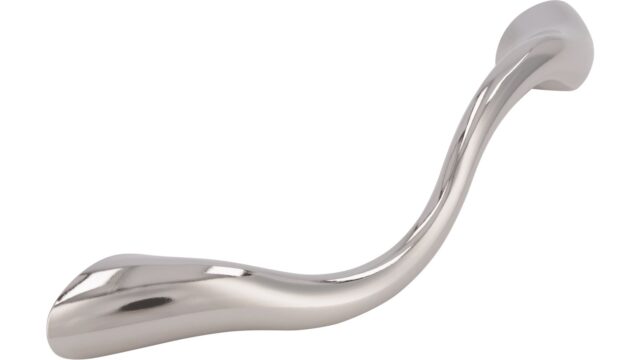 Griff Wadgassen Druckguss nickel glänzend - 130 mm lang  vor weißem Hintergrund