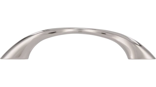 Griff Wadgassen Druckguss nickel glänzend - 130 mm lang  vor weißem Hintergrund