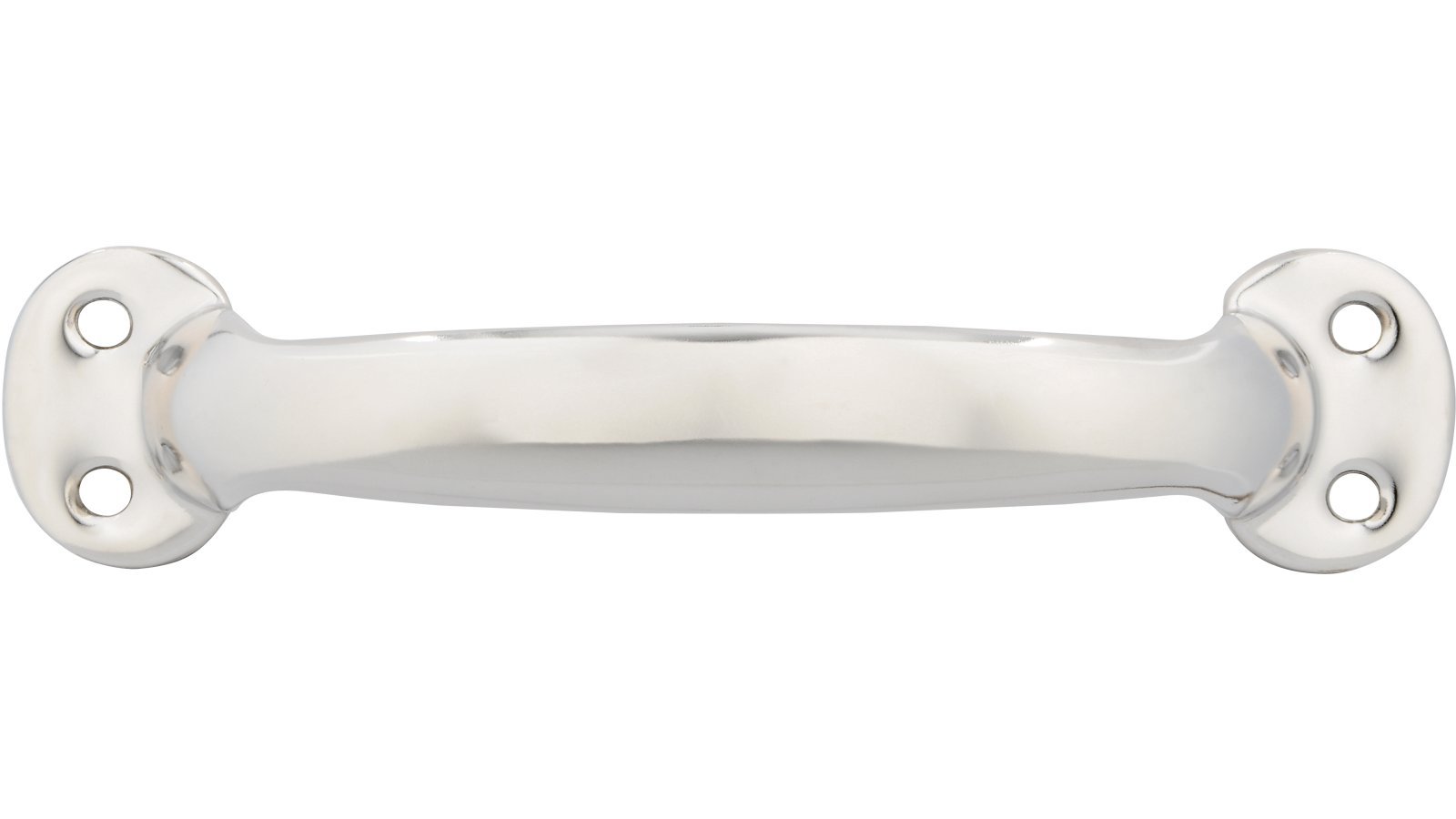 Griff Wegberg Stahl nickel glänzend - 162 mm lang  vor weißem Hintergrund