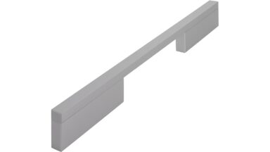 Griff Wendlingen Aluminium silber natur matt - 252 mm lang vor weißem Hintergrund