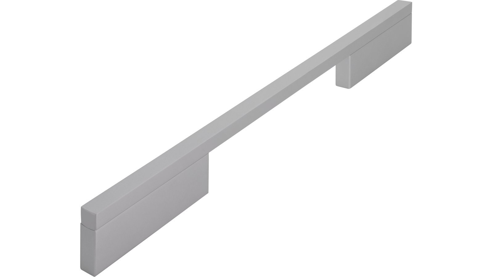 Griff Wendlingen Aluminium silber natur matt - 284 mm lang  vor weißem Hintergrund