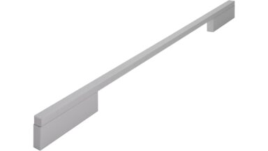 Griff Wendlingen Aluminium silber natur matt - 412 mm lang  vor weißem Hintergrund