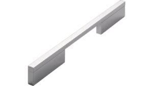 Griff Wendlingen Aluminium chrom glänzend - 252 mm lang  vor weißem Hintergrund