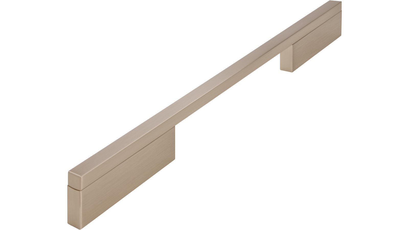 Griff Wendlingen Aluminium vernickelt feingeschliffen - 284 mm lang  vor weißem Hintergrund