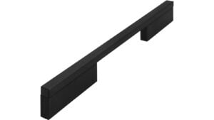 Griff Wendlingen Aluminium schwarz - 252 mm lang  vor weißem Hintergrund
