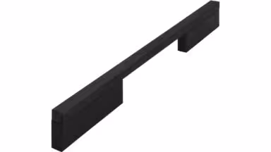 Griff Wendlingen Aluminium schwarz - 252 mm lang  vor weißem Hintergrund