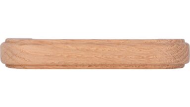 Griff Wernau Holz eiche roh - 112 mm lang  vor weißem Hintergrund