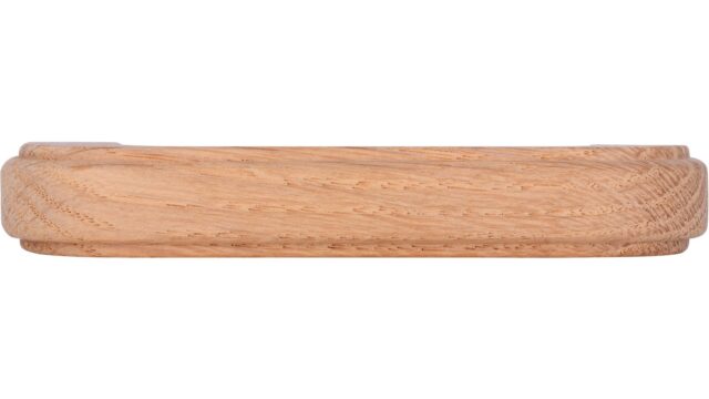 Griff Wernau Holz eiche roh - 112 mm lang  vor weißem Hintergrund