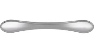 Griff Zülpich Druckguss chrom glänzend - 113 mm lang  vor weißem Hintergrund