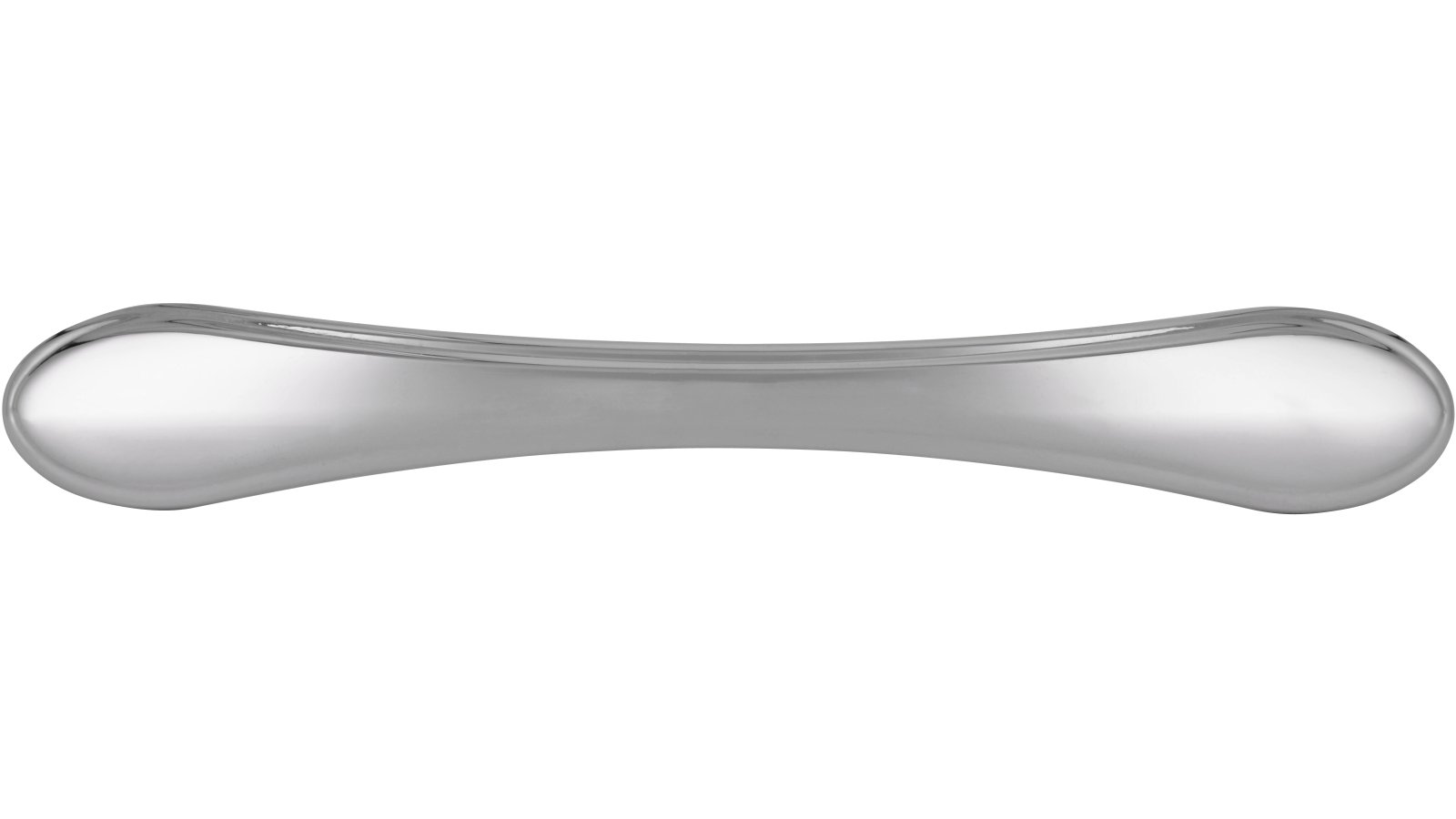 Griff Zülpich Druckguss chrom glänzend - 113 mm lang  vor weißem Hintergrund