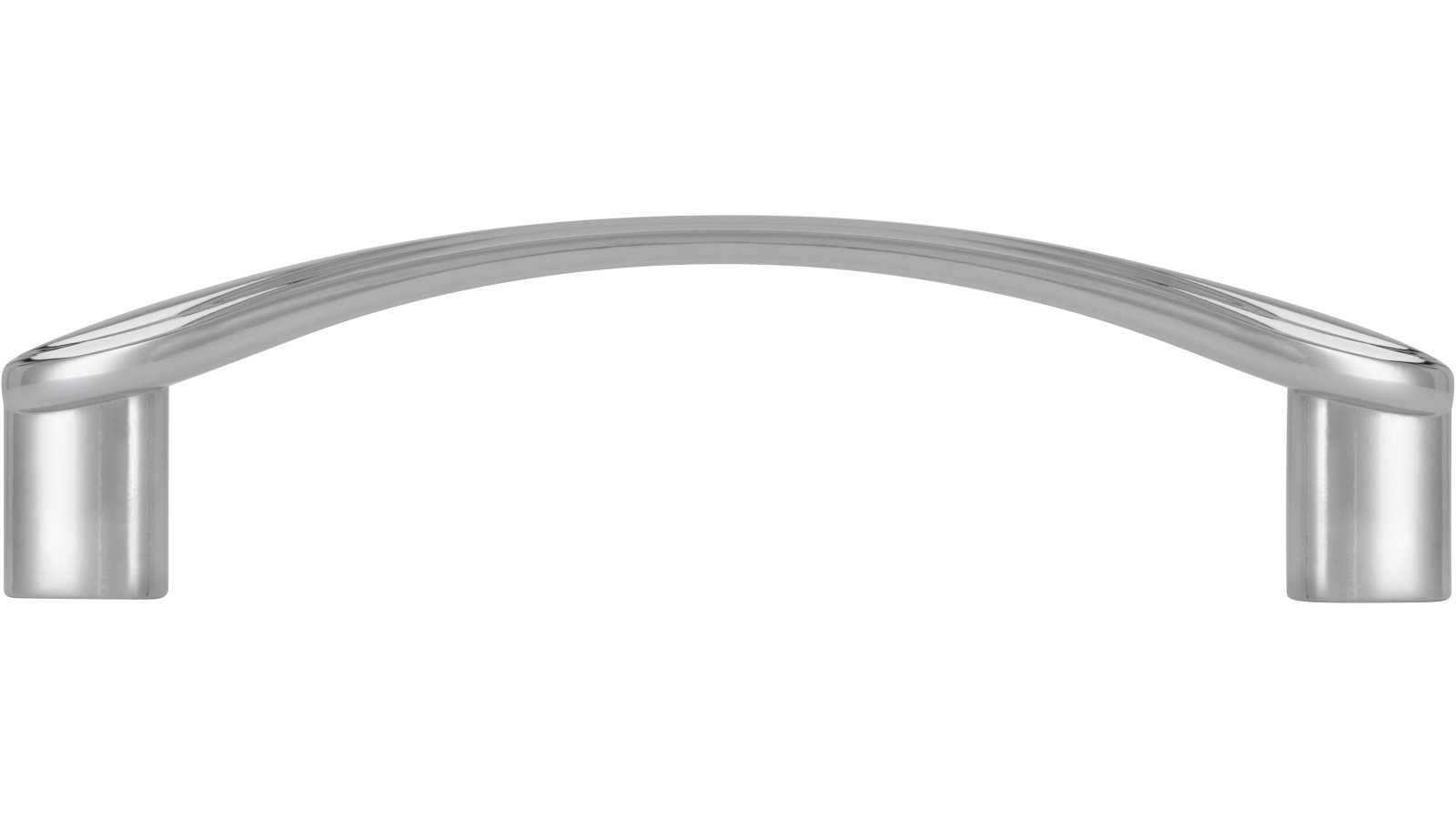 Griff Zülpich Druckguss chrom glänzend - 113 mm lang  vor weißem Hintergrund