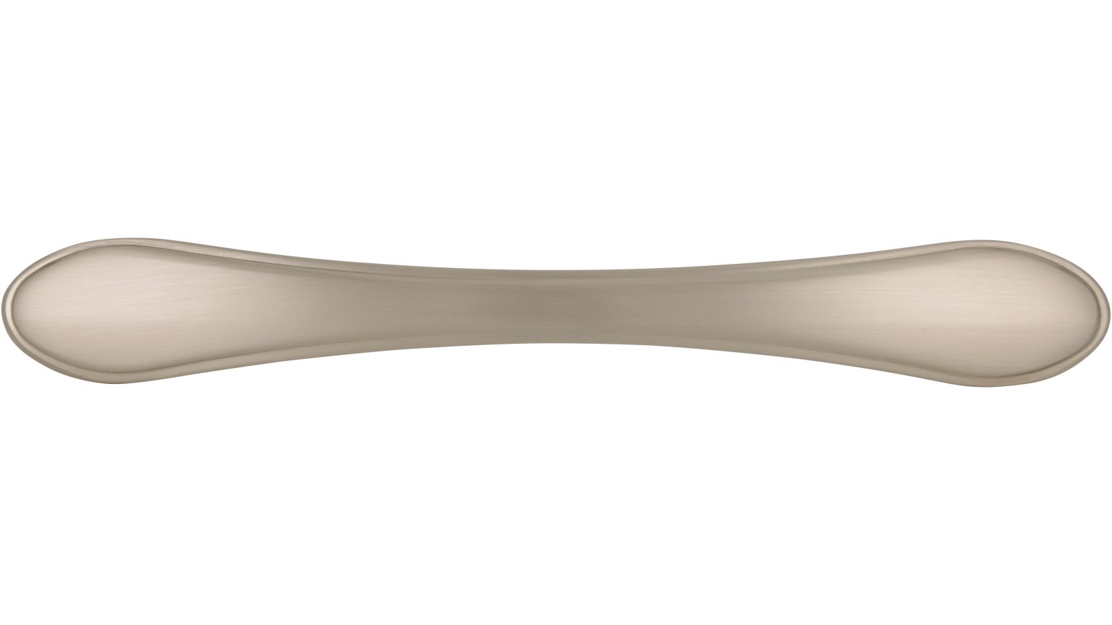 Griff Zülpich Druckguss vernickelt feingeschliffen - 113 mm lang  vor weißem Hintergrund