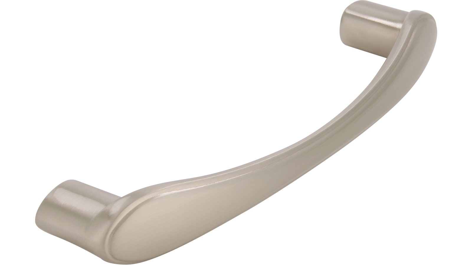 Griff Zülpich Druckguss vernickelt feingeschliffen - 113 mm lang  vor weißem Hintergrund