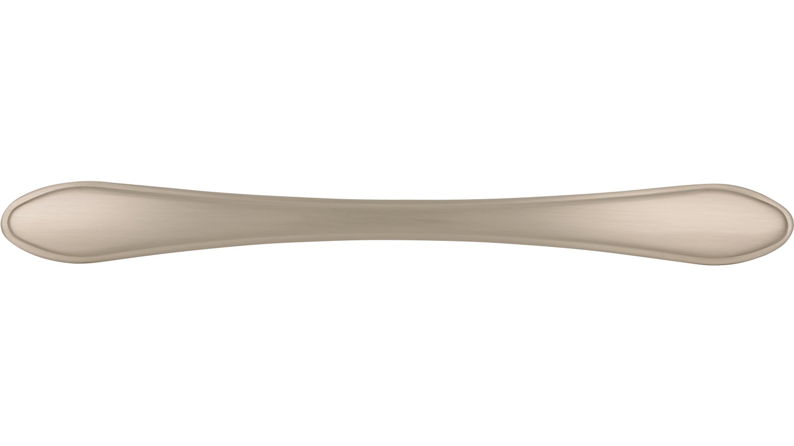 Moebelgriff-Zuelpich-nickel-Zinkdruckguss-laenge-150-627228-front Griff Zülpich Druckguss vernickelt feingeschliffen - 150 mm lang vor weißem Hintergrund