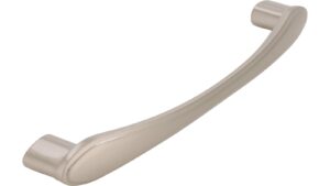 Moebelgriff-Zuelpich-nickel-Zinkdruckguss-laenge-150-627228-seitlich Griff Zülpich Druckguss vernickelt feingeschliffen - 150 mm lang vor weißem Hintergrund