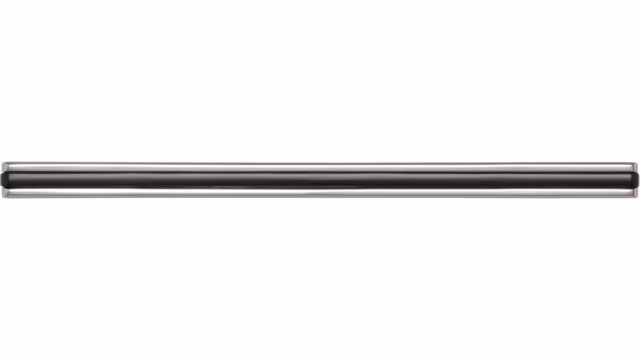 Griff + Einlage Claustal-Zellerfeld Druckguss - Kunststoff chrom glänzend schwarz - 168 mm lang  vor weißem Hintergrund
