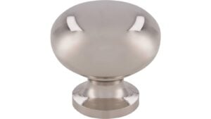 Knopf Bad-Dürkheim Druckguss nickel glänzend - 29 mm lang  vor weißem Hintergrund