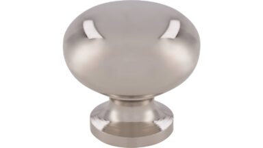 Knopf Bad-Dürkheim Druckguss nickel glänzend - 29 mm lang  vor weißem Hintergrund
