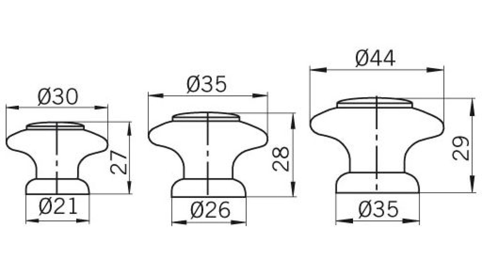 Knopf Bad-Dürrenberg Holz - buche roh - 35 mm lang  vor weißem Hintergrund