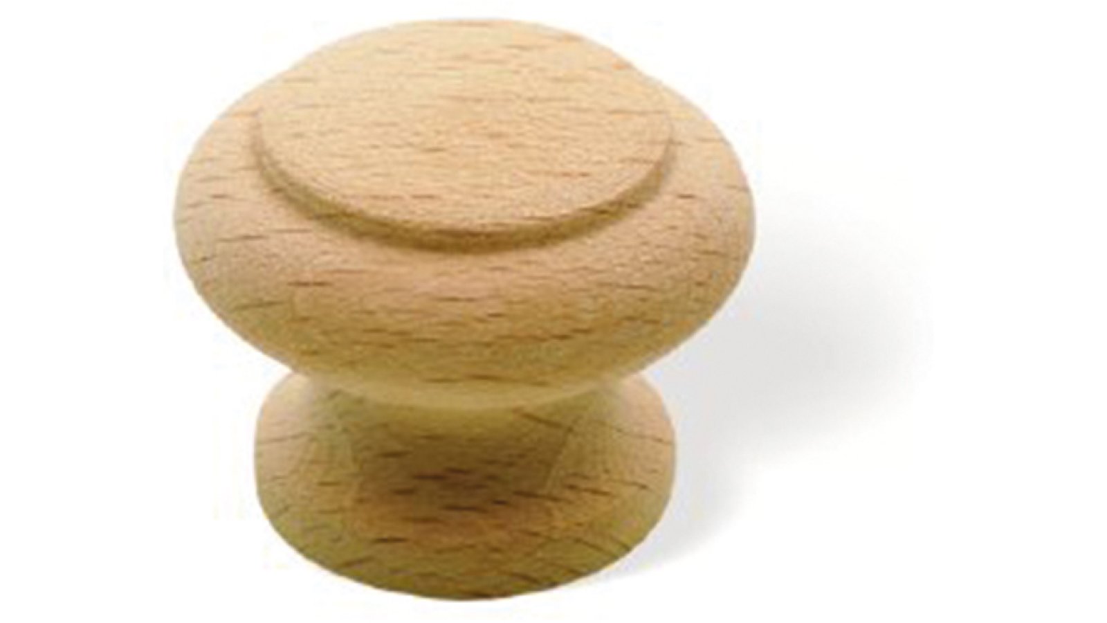 Knopf Bad-Dürrenberg Holz - buche roh - 35 mm lang  vor weißem Hintergrund