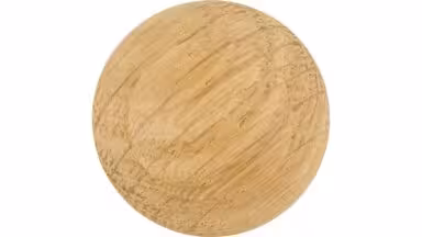 Knopf Bad-Dürrenberg Holz eiche roh - 30 mm lang  vor weißem Hintergrund