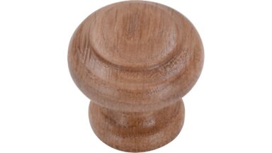 Knopf Bad-Dürrenberg Holz eiche natur lackiert - 30 mm lang  vor weißem Hintergrund