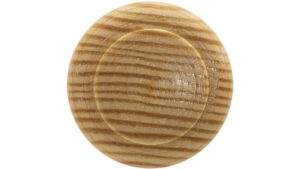 Knopf Bad-Dürrenberg Holz kiefer natur lackiert - 30 mm lang  vor weißem Hintergrund