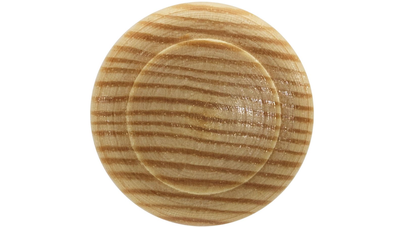 Knopf Bad-Dürrenberg Holz kiefer natur lackiert - 30 mm lang  vor weißem Hintergrund