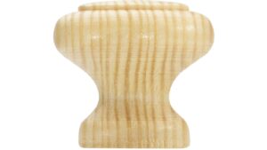 Knopf Bad-Dürrenberg Holz kiefer natur lackiert - 30 mm lang  vor weißem Hintergrund