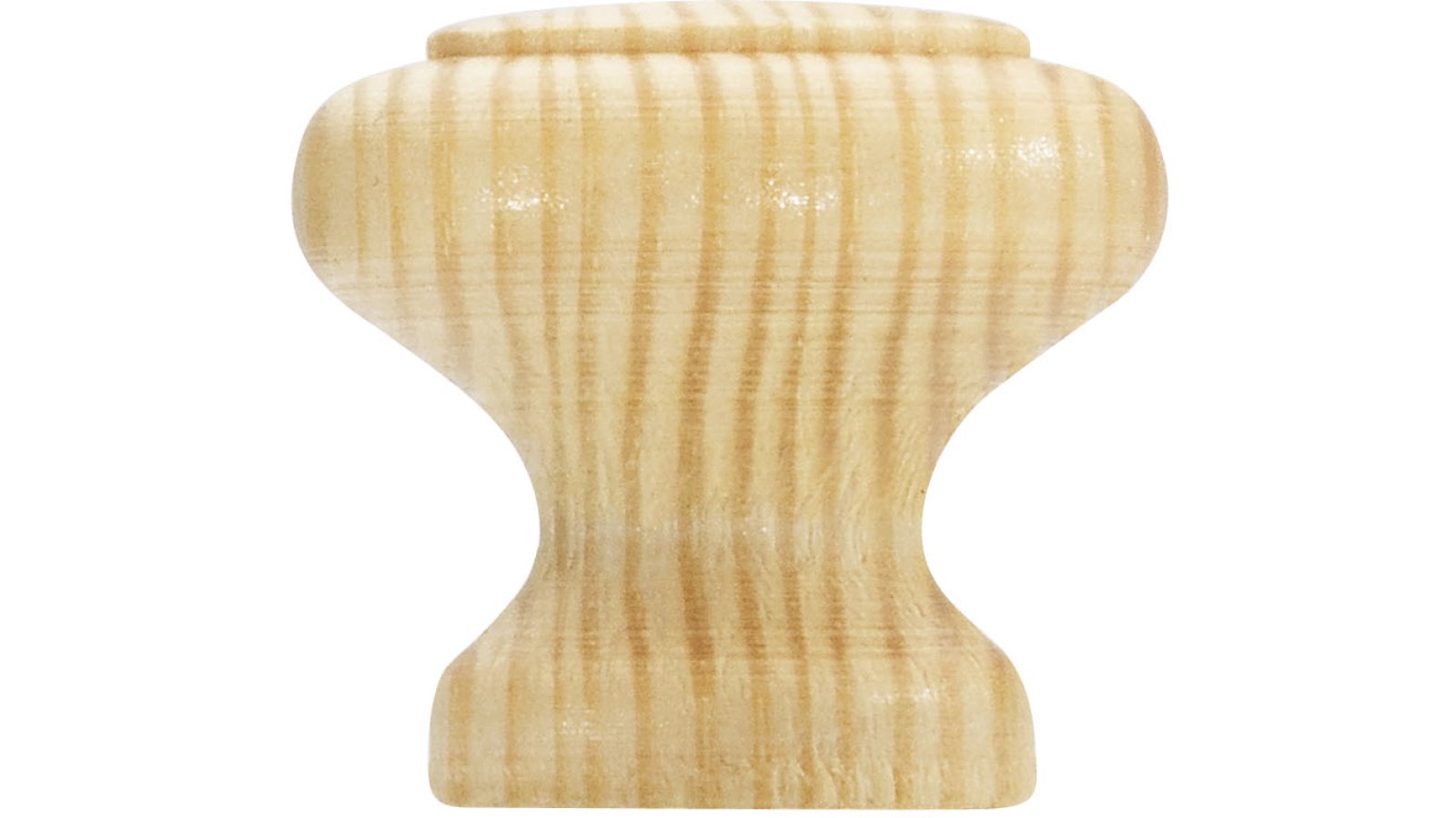 Knopf Bad-Dürrenberg Holz kiefer natur lackiert - 30 mm lang  vor weißem Hintergrund