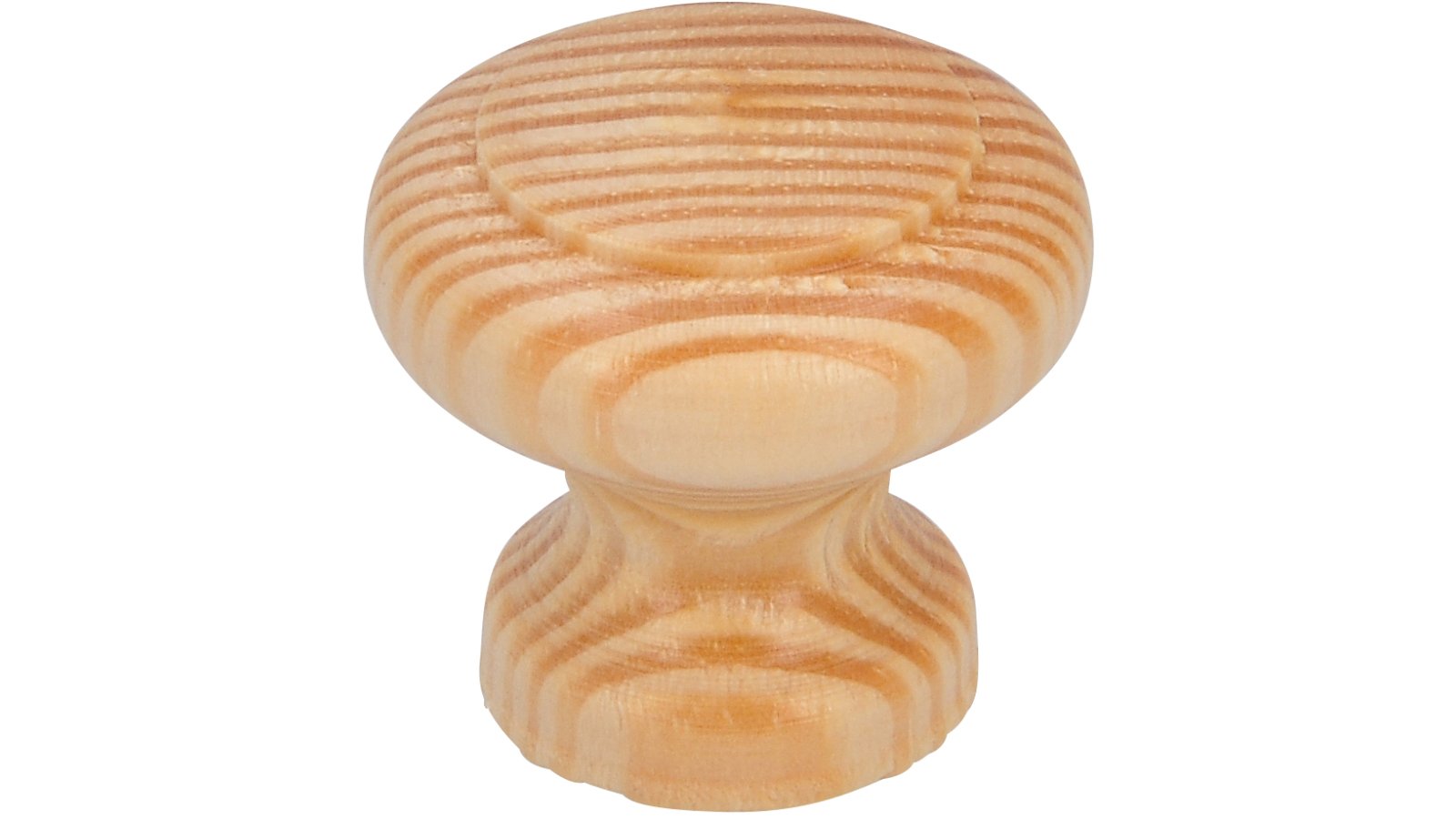 Knopf Bad-Dürrenberg Holz kiefer natur lackiert - 30 mm lang  vor weißem Hintergrund