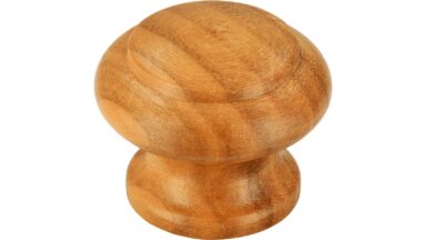 Knopf Bad-Dürrenberg Holz kirsch natur lackiert - 35 mm lang  vor weißem Hintergrund