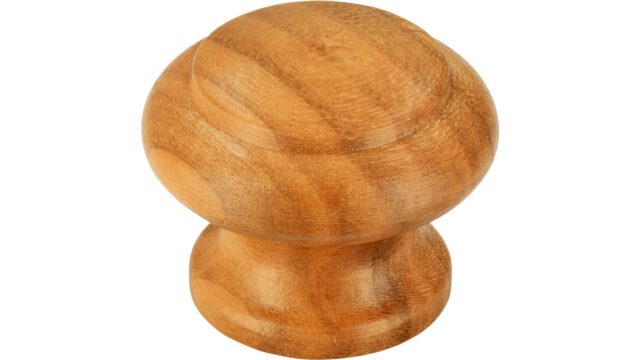 Knopf Bad-Dürrenberg Holz kirsch natur lackiert - 35 mm lang vor weißem Hintergrund