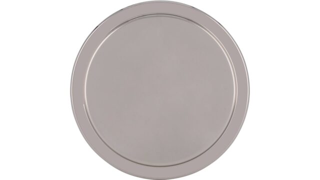 Knopf Bad Staffelstein Druckguss nickel glänzend - 32 mm lang  vor weißem Hintergrund