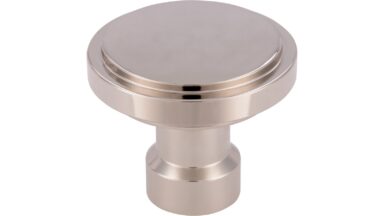 Knopf Bad Staffelstein Druckguss nickel glänzend - 44 mm lang  vor weißem Hintergrund