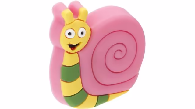Knopf Denzlingen Softmaterial - Metallfuß rosa - 44 mm lang vor weißem Hintergrund