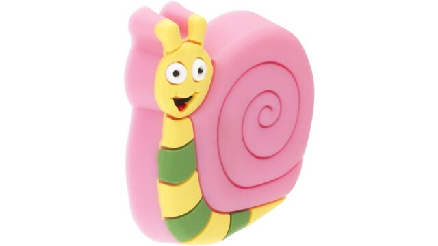 Knopf Denzlingen Softmaterial - Metallfuß rosa - 44 mm lang  vor weißem Hintergrund