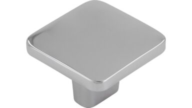 Knopf Ehringshausen Druckguss chrom glänzend - 33 mm lang  vor weißem Hintergrund