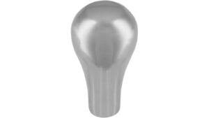 Knopf Everswinkel Druckguss chrom glänzend - 16 mm lang  vor weißem Hintergrund