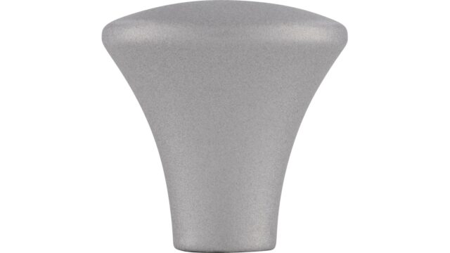 Knopf Haren Druckguss alufarbig pulverbeschichtet - 24 mm lang  vor weißem Hintergrund