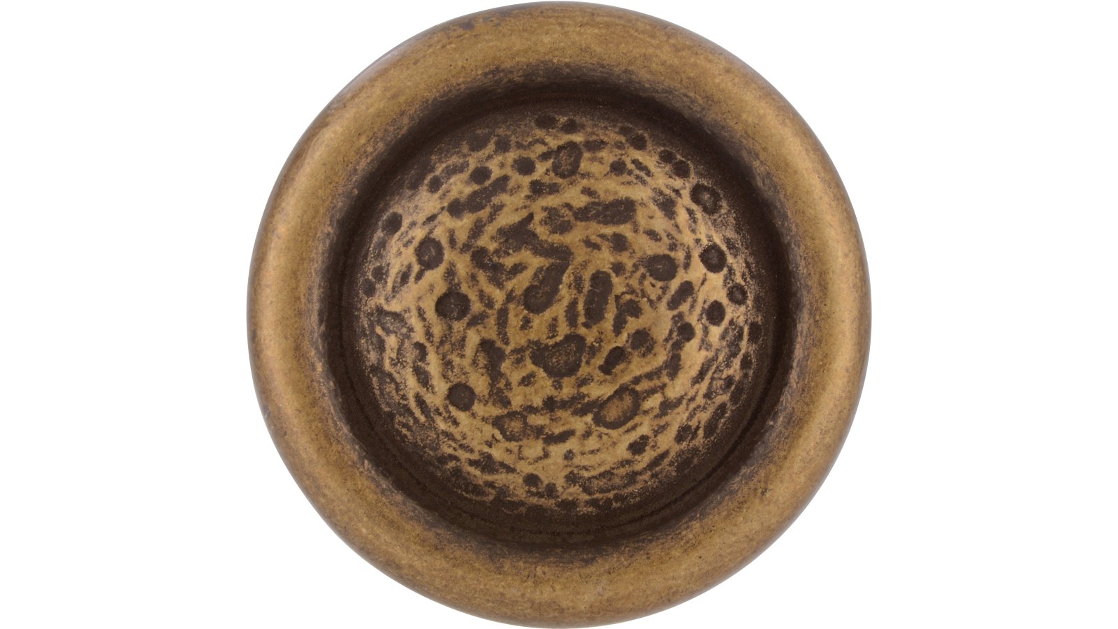 Moebelknopf-Hassloch-brueniert-messing-Messing-Zinkdruckguss-laenge-36-614400-front Knopf Haßloch Druckguss altmessingfarbig brüniert getrommelt - 36 mm lang vor weißem Hintergrund