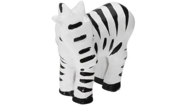 Knopf Langelsheim Kunststoff zebra - 45 mm lang vor weißem Hintergrund