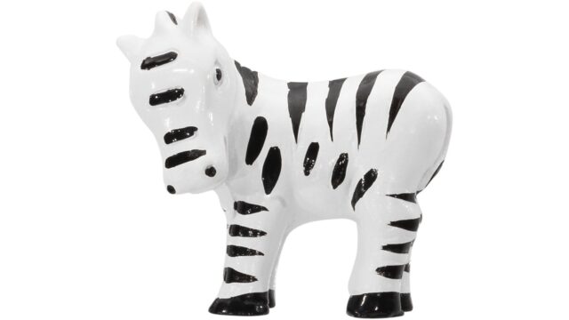 Knopf Langelsheim Kunststoff zebra - 45 mm lang  vor weißem Hintergrund