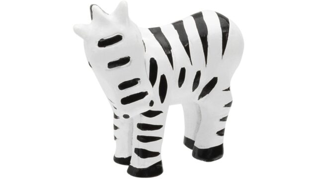 Knopf Langelsheim Kunststoff zebra - 45 mm lang  vor weißem Hintergrund