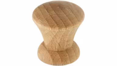 Knopf Ludwigslust Holz buche natur lackiert - 30 mm lang  vor weißem Hintergrund