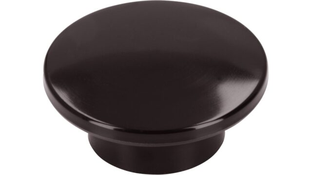 Knopf Lüchow Kunststoff schwarz-braun - 47 mm lang  vor weißem Hintergrund